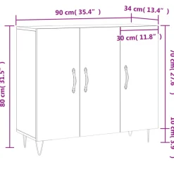 Dressoirs-vidaXL - Dressoir - Bruin - Bewerkt hout