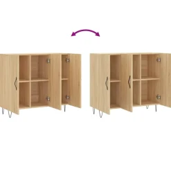 Dressoirs-vidaXL - Dressoir - Bruin - Bewerkt hout