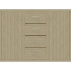 vidaXL - Dressoir - Bruin - Bewerkt hout