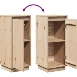 vidaXL - Dressoir - Bruin - Grenenhout - 2 stuks