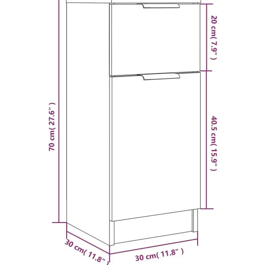 Wandkasten-vidaXL - Dressoir - Bruin - Bewerkt hout - 2 stuks