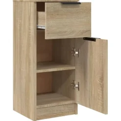 Wandkasten-vidaXL - Dressoir - Bruin - Bewerkt hout - 2 stuks