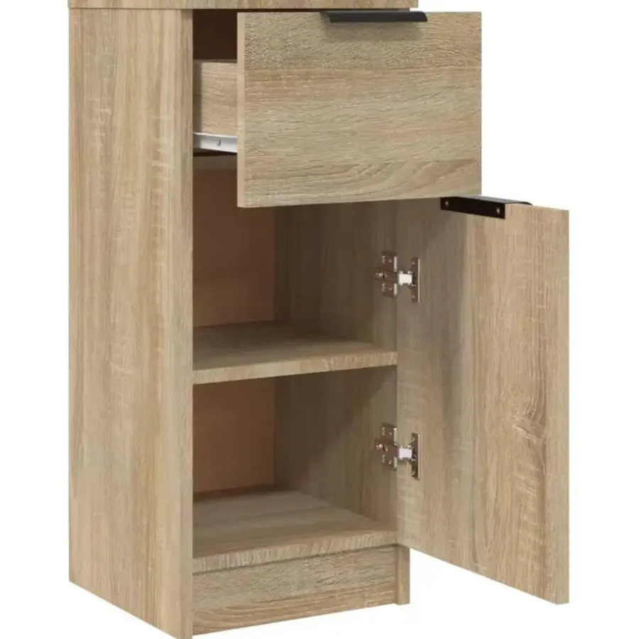 Wandkasten-vidaXL - Dressoir - Bruin - Bewerkt hout - 2 stuks