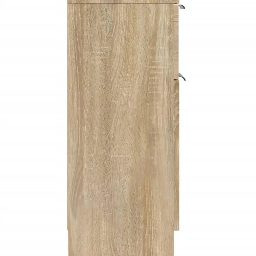 Wandkasten-vidaXL - Dressoir - Bruin - Bewerkt hout - 2 stuks