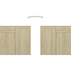 vidaXL - Dressoir - Bruin - Bewerkt hout