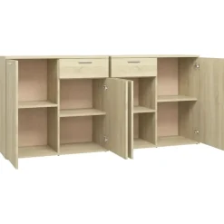 vidaXL - Dressoir - Bruin - Bewerkt hout