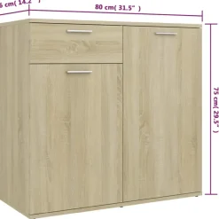 vidaXL - Dressoir - Bruin - Bewerkt hout
