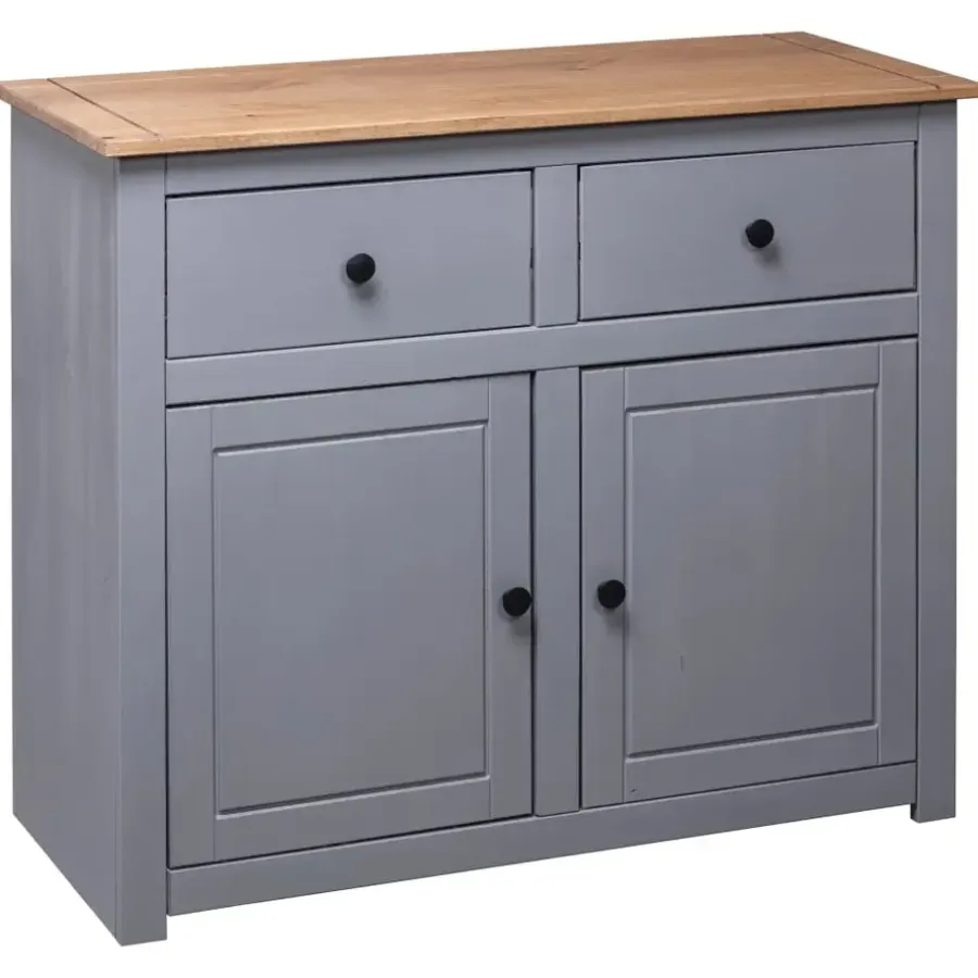 vidaXL - Dressoir - Grijs - Grenenhout