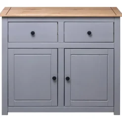 vidaXL - Dressoir - Grijs - Grenenhout
