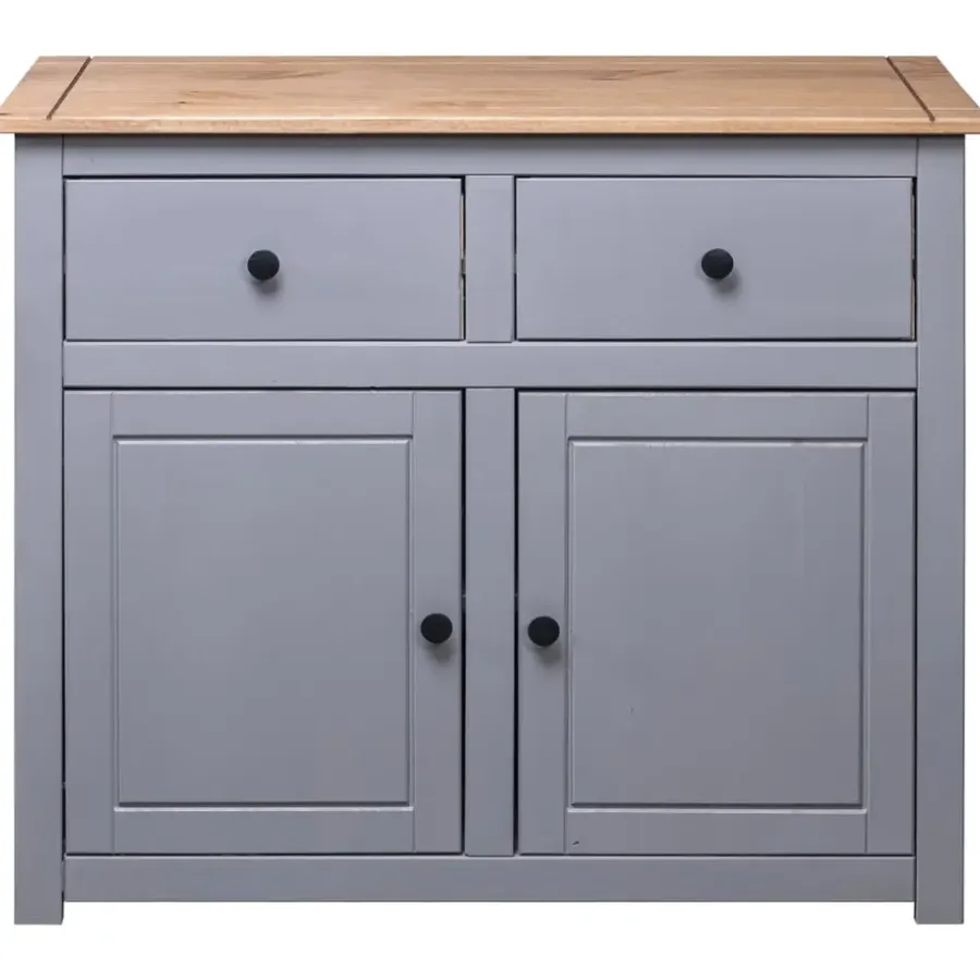 vidaXL - Dressoir - Grijs - Grenenhout