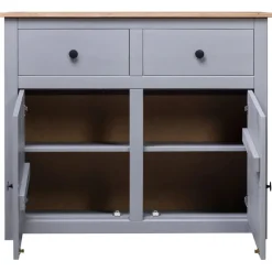 vidaXL - Dressoir - Grijs - Grenenhout