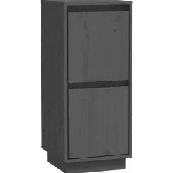Wandkasten-vidaXL - Dressoir - Grijs - Grenenhout - 2 stuks