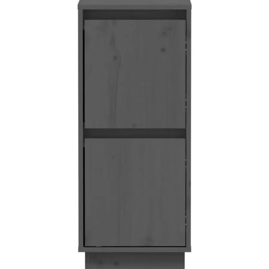 Wandkasten-vidaXL - Dressoir - Grijs - Grenenhout - 2 stuks