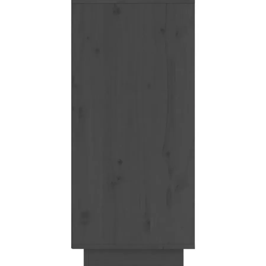 Wandkasten-vidaXL - Dressoir - Grijs - Grenenhout - 2 stuks