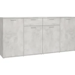 Dressoirs-vidaXL - Dressoir - Grijs - Bewerkt hout