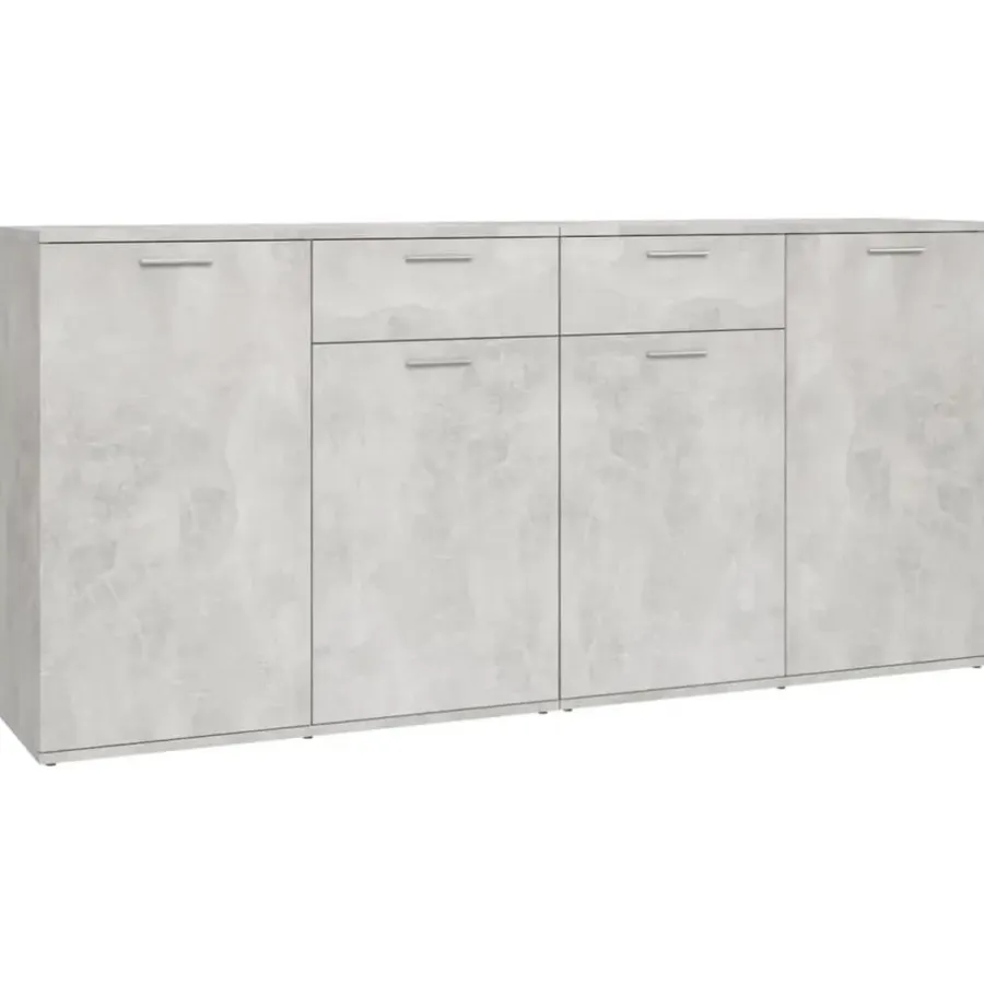 Dressoirs-vidaXL - Dressoir - Grijs - Bewerkt hout