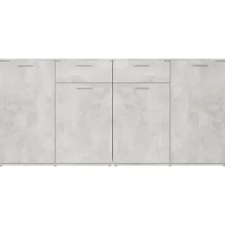 Dressoirs-vidaXL - Dressoir - Grijs - Bewerkt hout