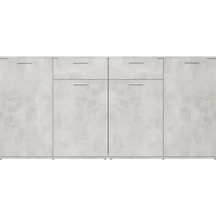 Dressoirs-vidaXL - Dressoir - Grijs - Bewerkt hout