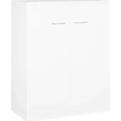 Dressoirs-vidaXL - Dressoir - Wit - Bewerkt hout