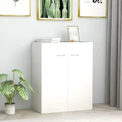 Dressoirs-vidaXL - Dressoir - Wit - Bewerkt hout
