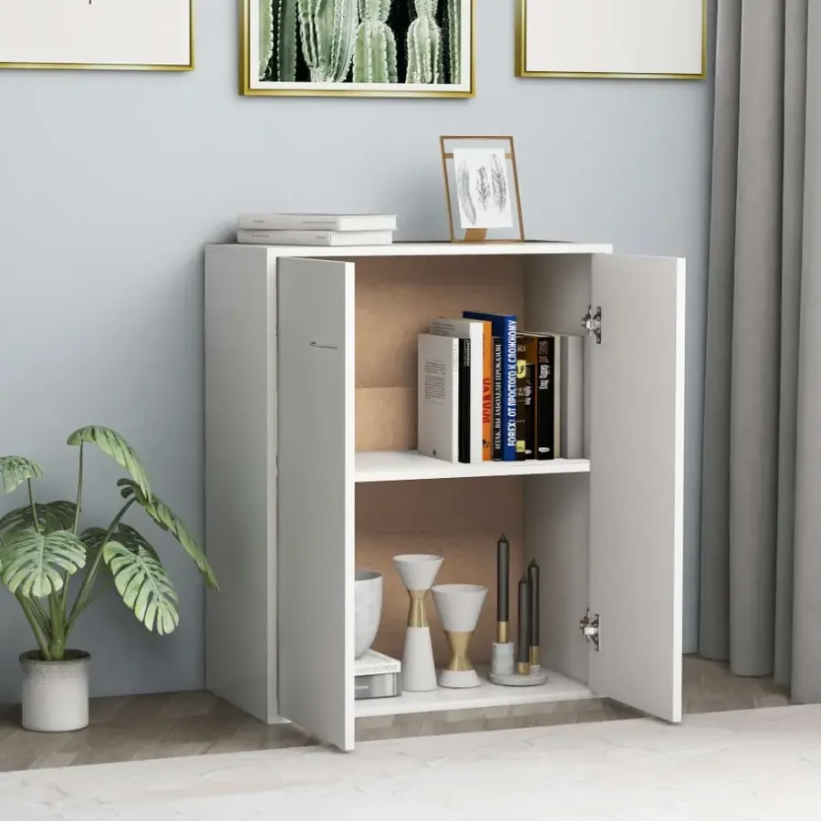 Dressoirs-vidaXL - Dressoir - Wit - Bewerkt hout