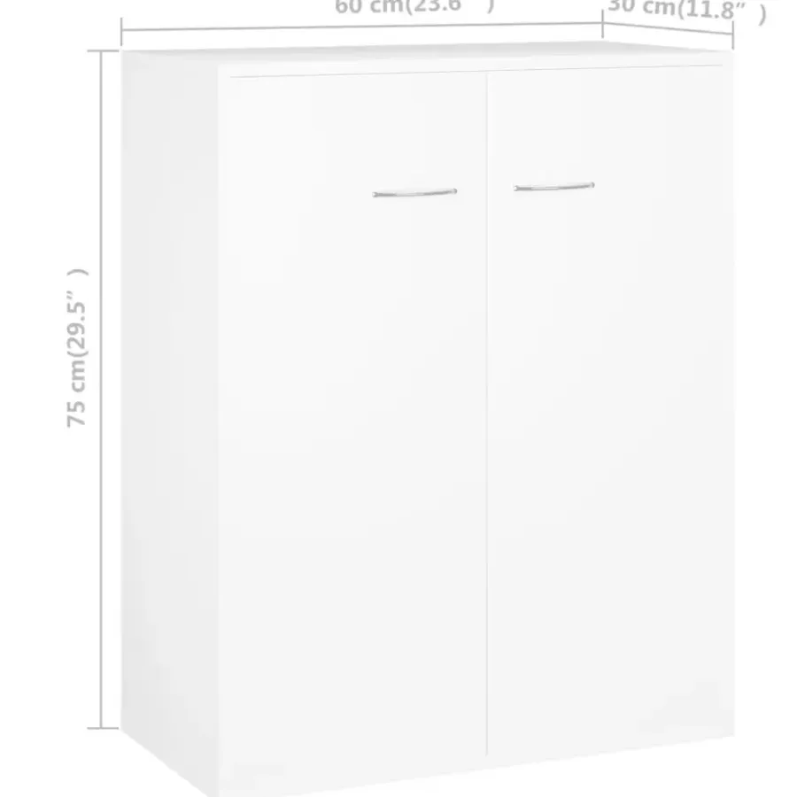 Dressoirs-vidaXL - Dressoir - Wit - Bewerkt hout