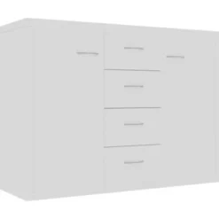 vidaXL - Dressoir - Wit - Bewerkt hout