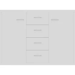 vidaXL - Dressoir - Wit - Bewerkt hout