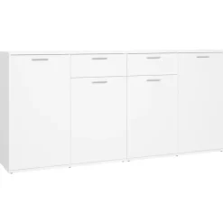 vidaXL - Dressoir - Wit - Bewerkt hout