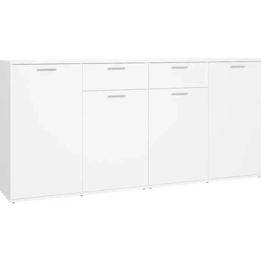 vidaXL - Dressoir - Wit - Bewerkt hout