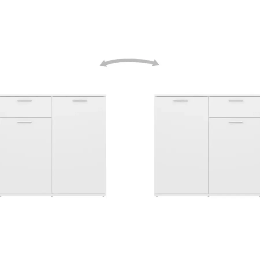 vidaXL - Dressoir - Wit - Bewerkt hout