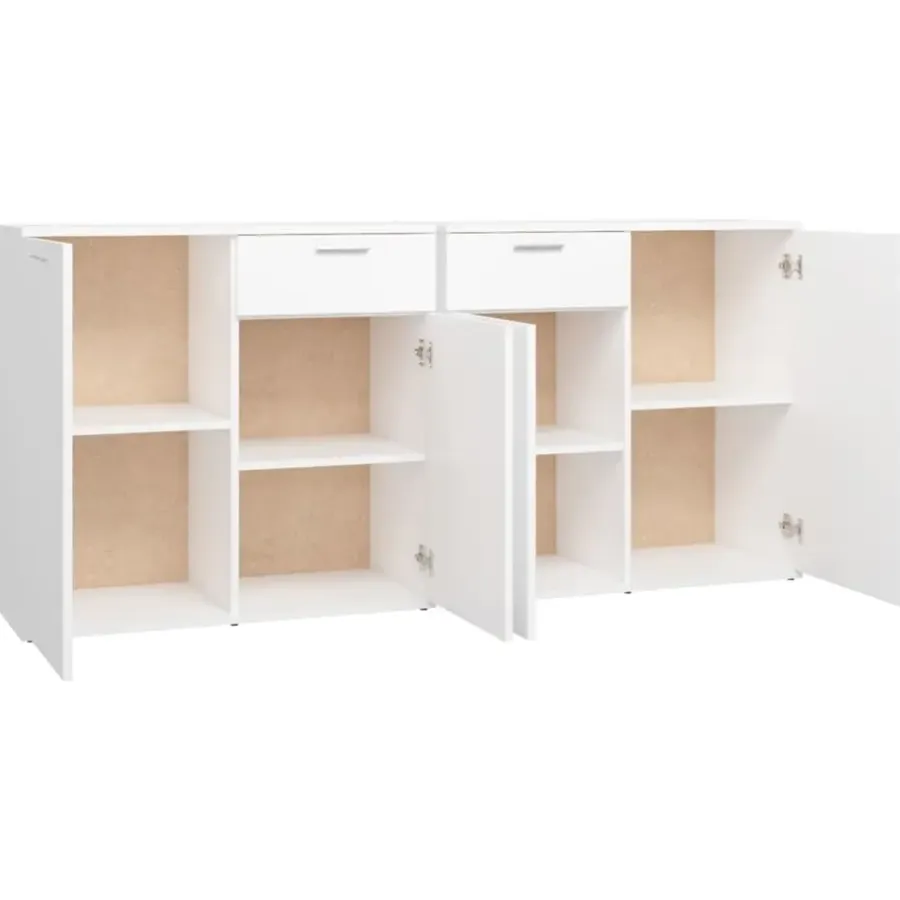 vidaXL - Dressoir - Wit - Bewerkt hout