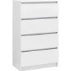 Ladekasten|Ladekasten-vidaXL - Dressoir - Wit - Bewerkt hout