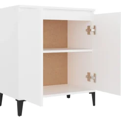 Dressoirs-vidaXL - Dressoir - Wit - Bewerkt hout