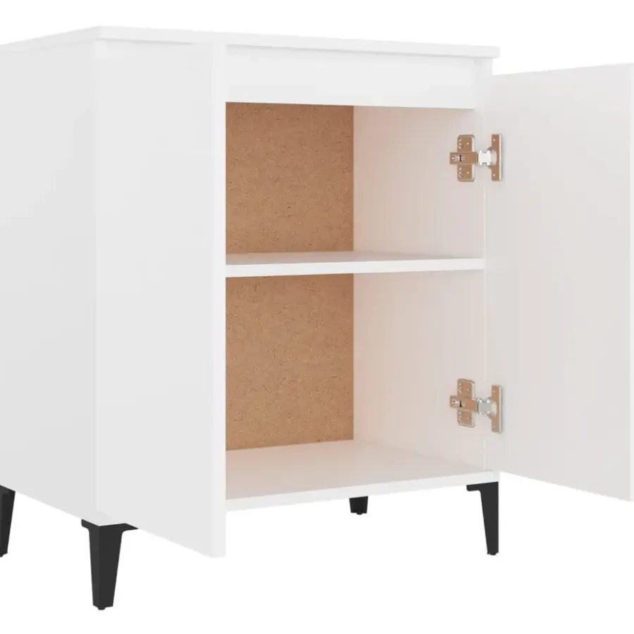 Dressoirs-vidaXL - Dressoir - Wit - Bewerkt hout