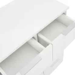 Ladekasten|Ladekasten-vidaXL - Dressoir - Wit - Bewerkt hout