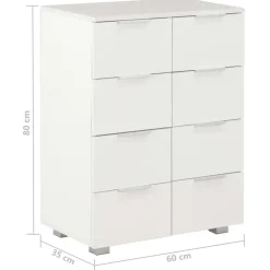 Ladekasten|Ladekasten-vidaXL - Dressoir - Wit - Bewerkt hout