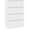 vidaXL - Dressoir - Wit - Bewerkt hout