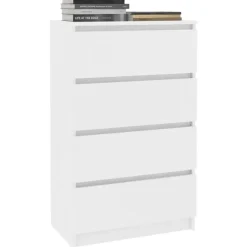 vidaXL - Dressoir - Wit - Bewerkt hout
