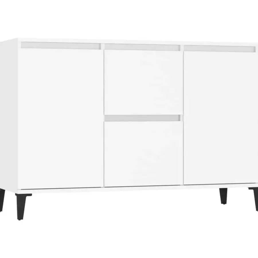 Dressoirs-vidaXL - Dressoir - Wit - Bewerkt hout - 102x35x70 cm