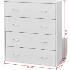 vidaXL - Dressoir - Wit - Hout
