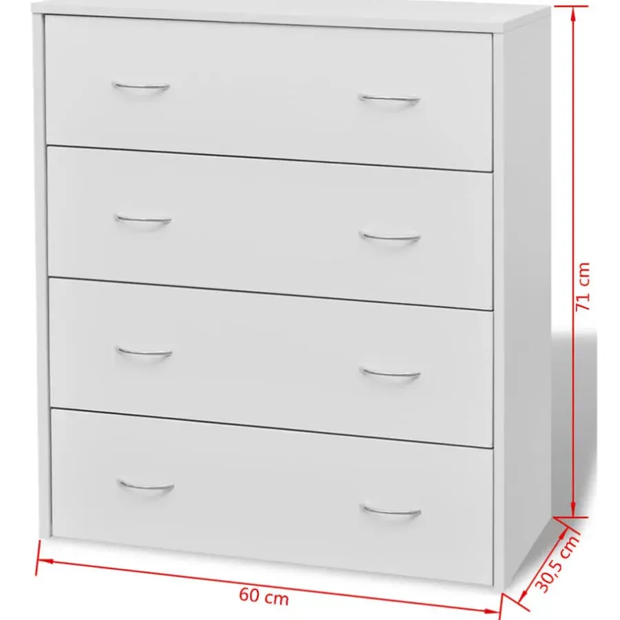 vidaXL - Dressoir - Wit - Hout