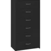 Ladekasten|Ladekasten-vidaXL - Dressoir - Zwart - Bewerkt hout
