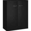 Dressoirs-vidaXL - Dressoir - Zwart - Bewerkt hout