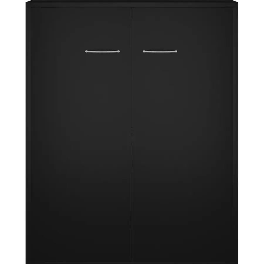 Dressoirs-vidaXL - Dressoir - Zwart - Bewerkt hout