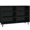 Dressoirs-vidaXL - Dressoir - Zwart - Bewerkt hout