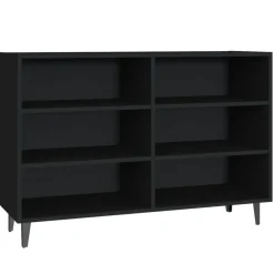 Dressoirs-vidaXL - Dressoir - Zwart - Bewerkt hout