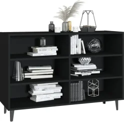 Dressoirs-vidaXL - Dressoir - Zwart - Bewerkt hout