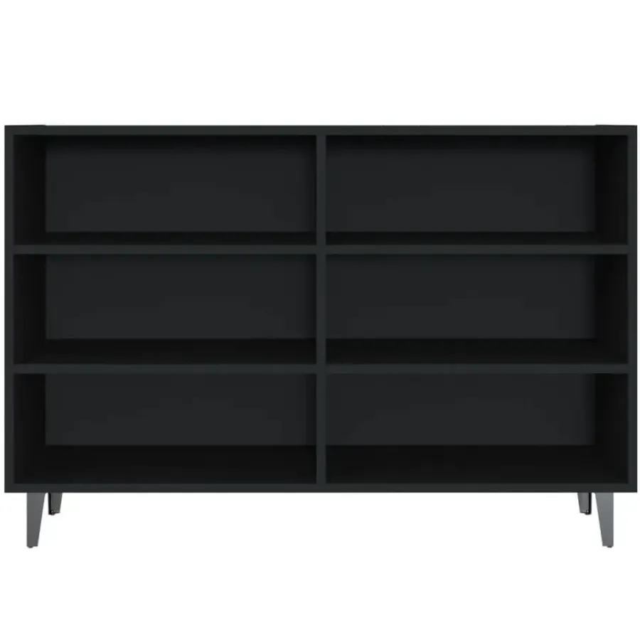 Dressoirs-vidaXL - Dressoir - Zwart - Bewerkt hout