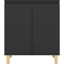 vidaXL - Dressoir - Zwart - Bewerkt hout